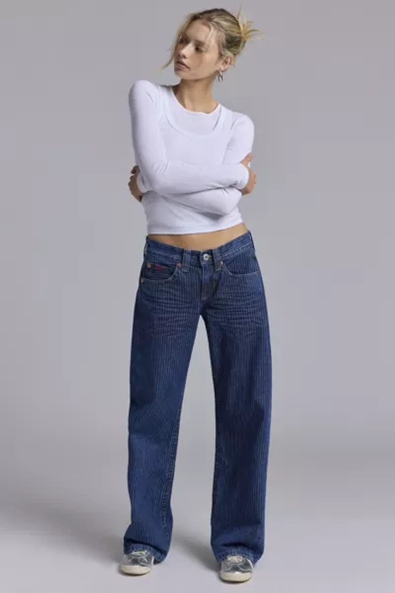 BDG Kayla Printed Low-Rise Slouchy Jean