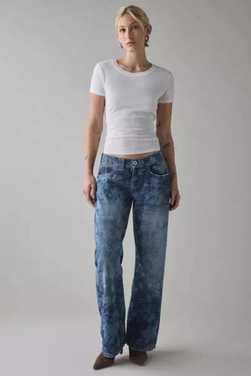 BDG Kayla Printed Low-Rise Jean