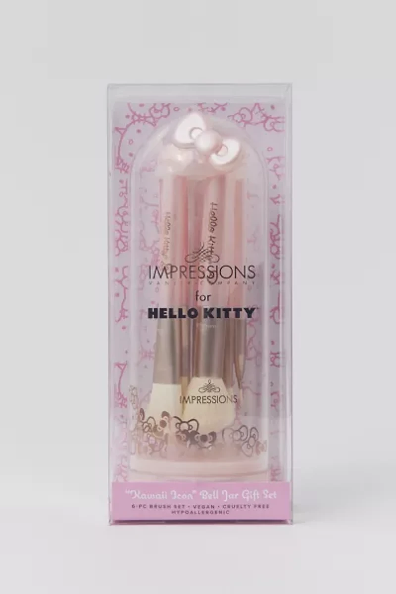 Impressions Vanity Co. Sanrio Hello Kitty Kawaii Icon 6-Piece Makeup Brush Set