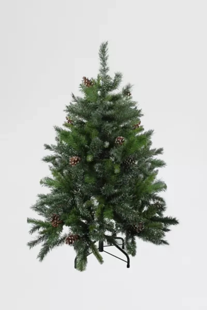 Snowy Delta Pine with Cones 4ft Artificial Christmas Tree