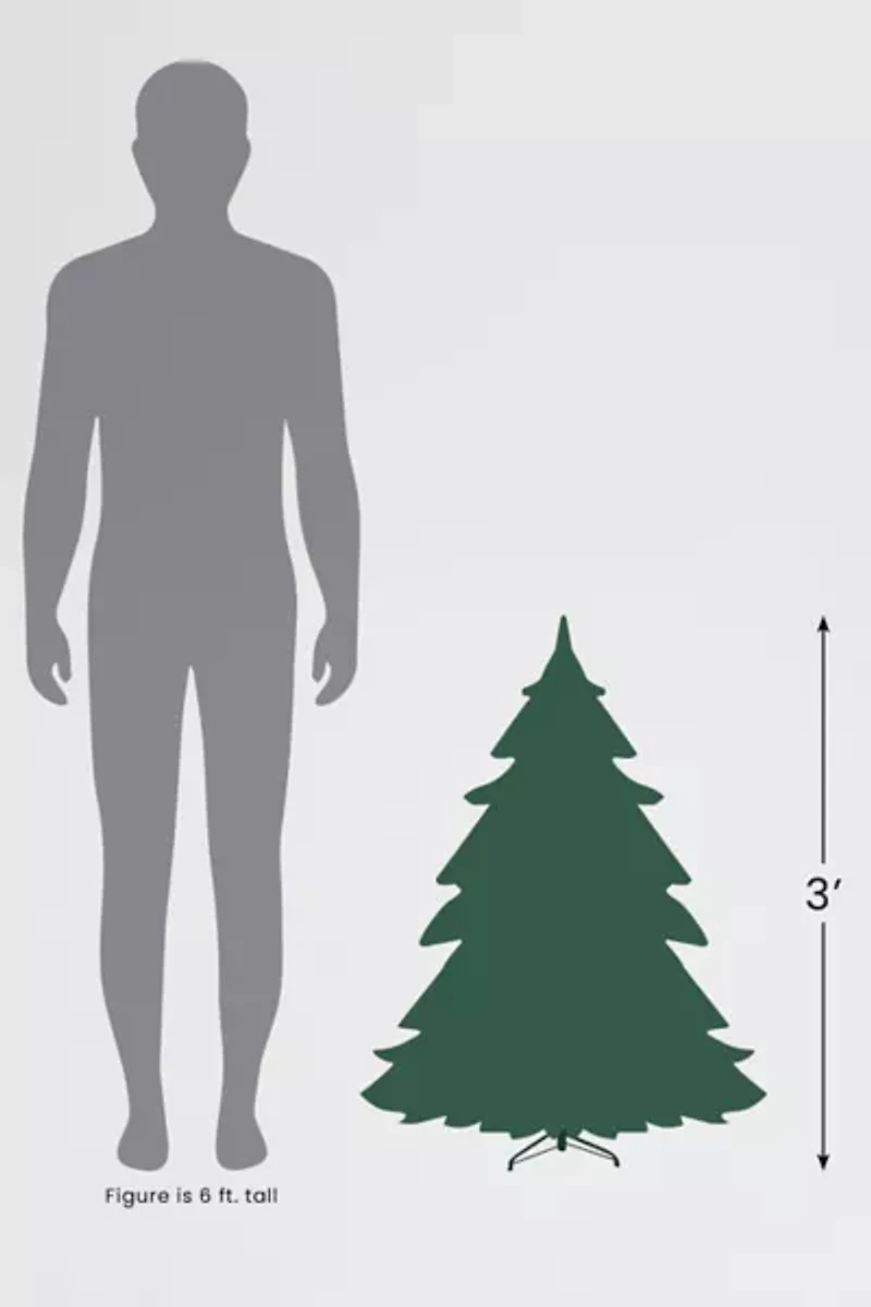 Flocked Spruce 3ft Artificial Christmas Tree