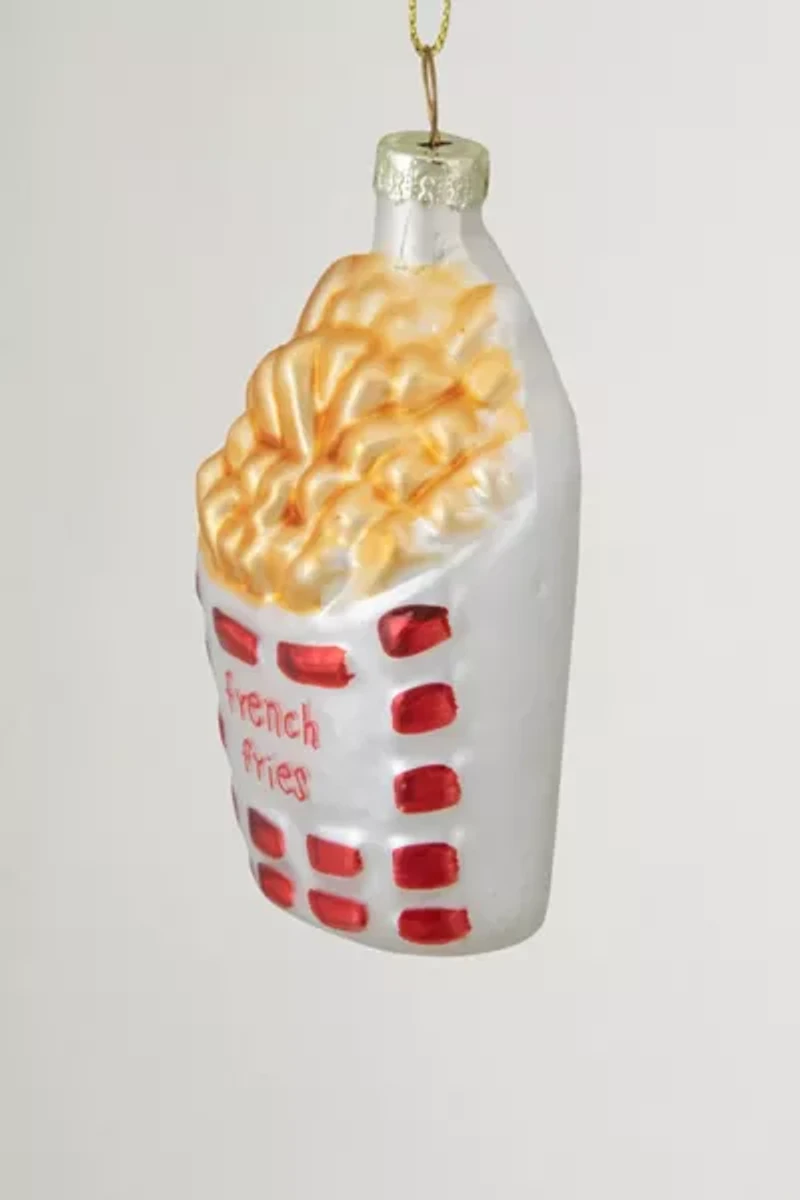 French Fries Glass Ornament