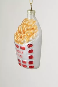 French Fries Glass Ornament