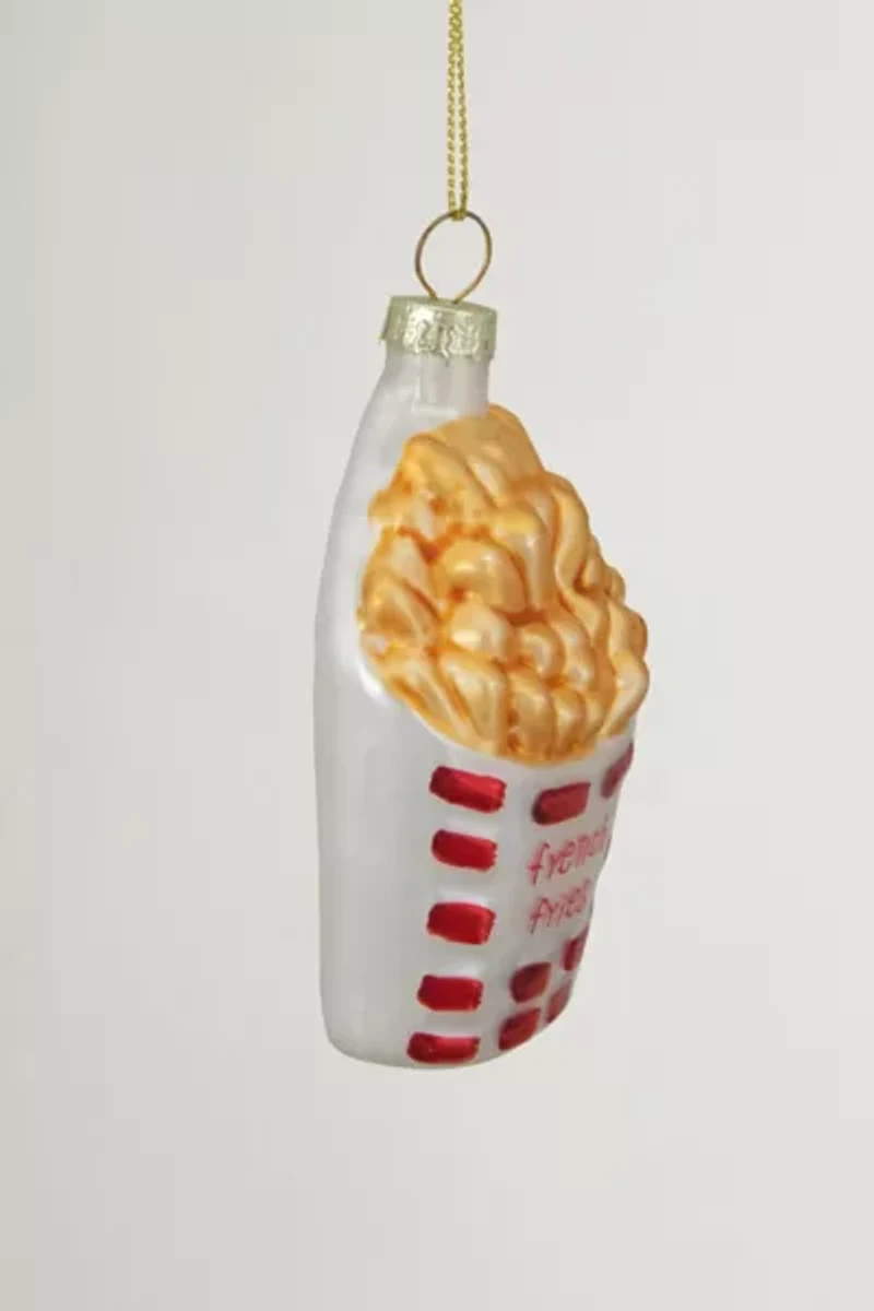 French Fries Glass Ornament