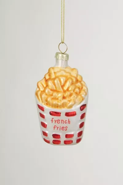French Fries Glass Ornament