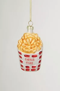 French Fries Glass Ornament