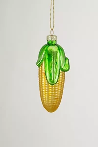Corn On The Cob Glass Ornament