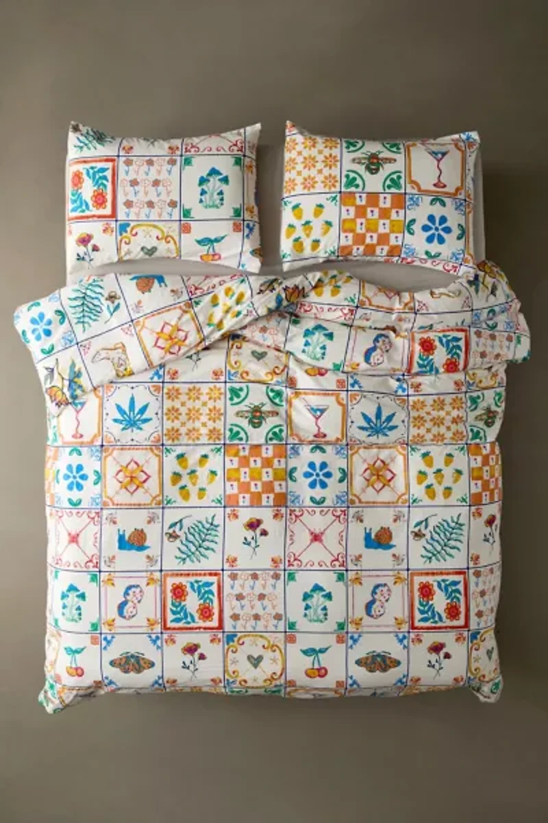 Mariana Tile Duvet Cover Set