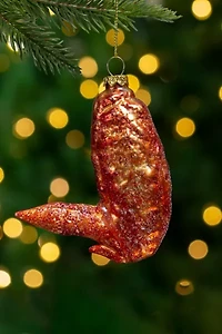 Buffalo Flat Chicken Wing Glass Ornament