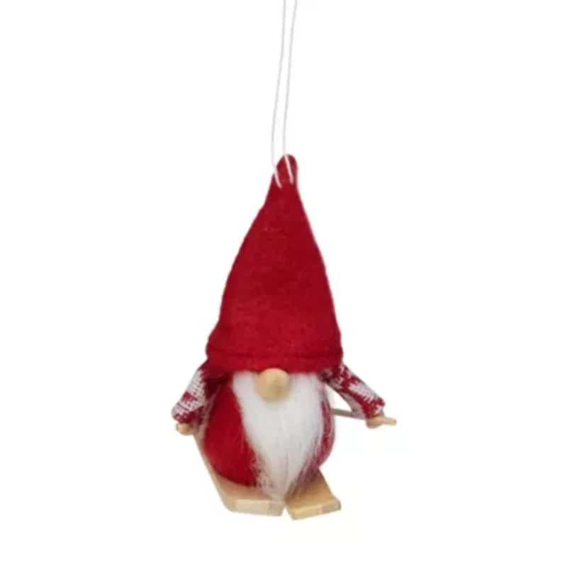 Skiing Gnomes Ornament Set of 2