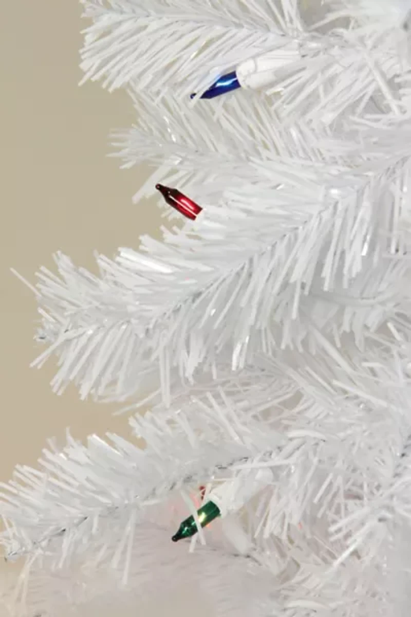 Pre-Lit 2ft White Tinsel Artificial Christmas Tree