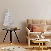 Pre-Lit 2ft White Tinsel Artificial Christmas Tree
