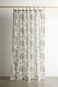 Toile Floral Window Panel