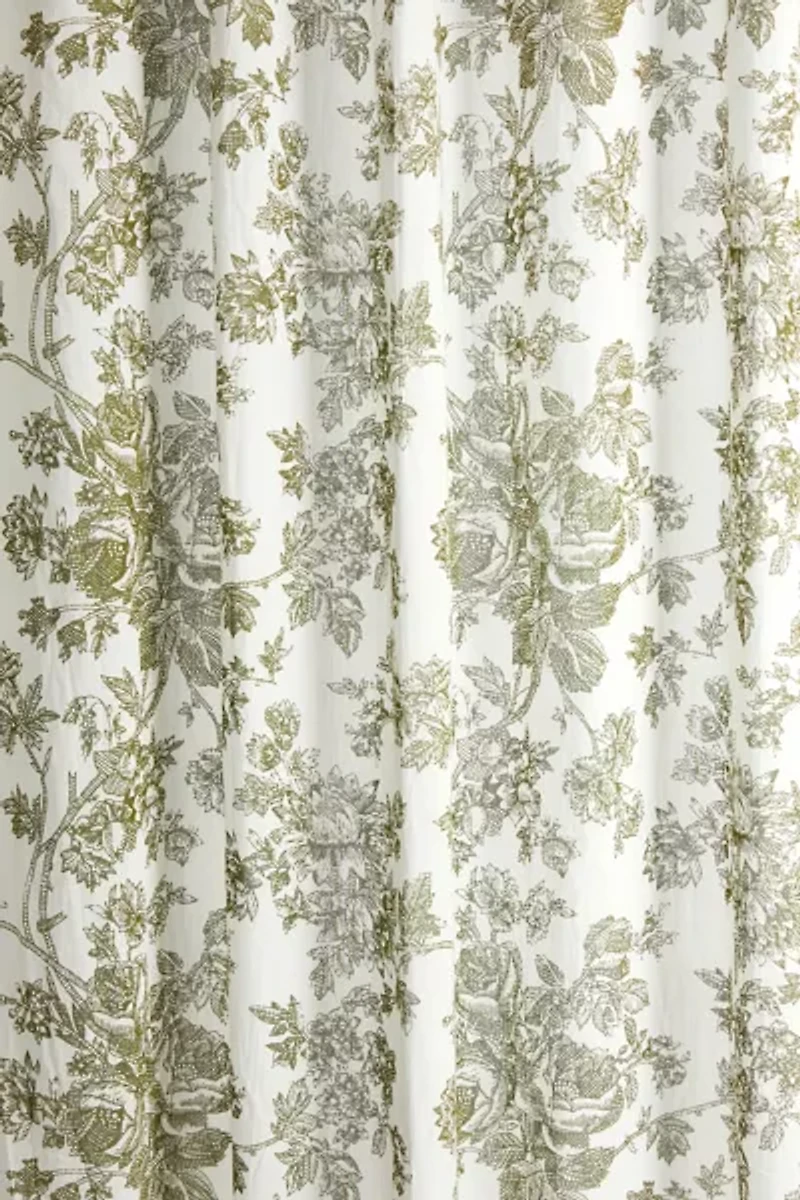 Toile Floral Window Panel