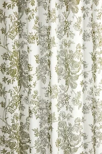 Toile Floral Window Panel