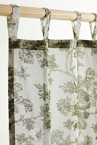 Toile Floral Window Panel