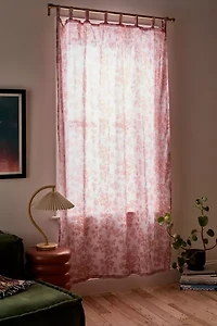 Toile Floral Window Panel