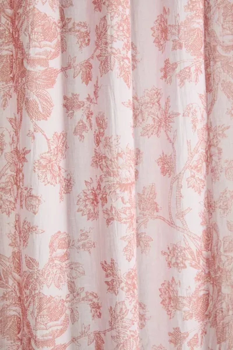 Toile Floral Window Panel