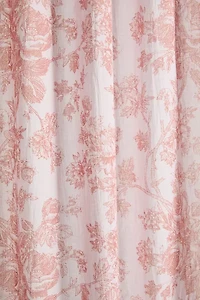Toile Floral Window Panel