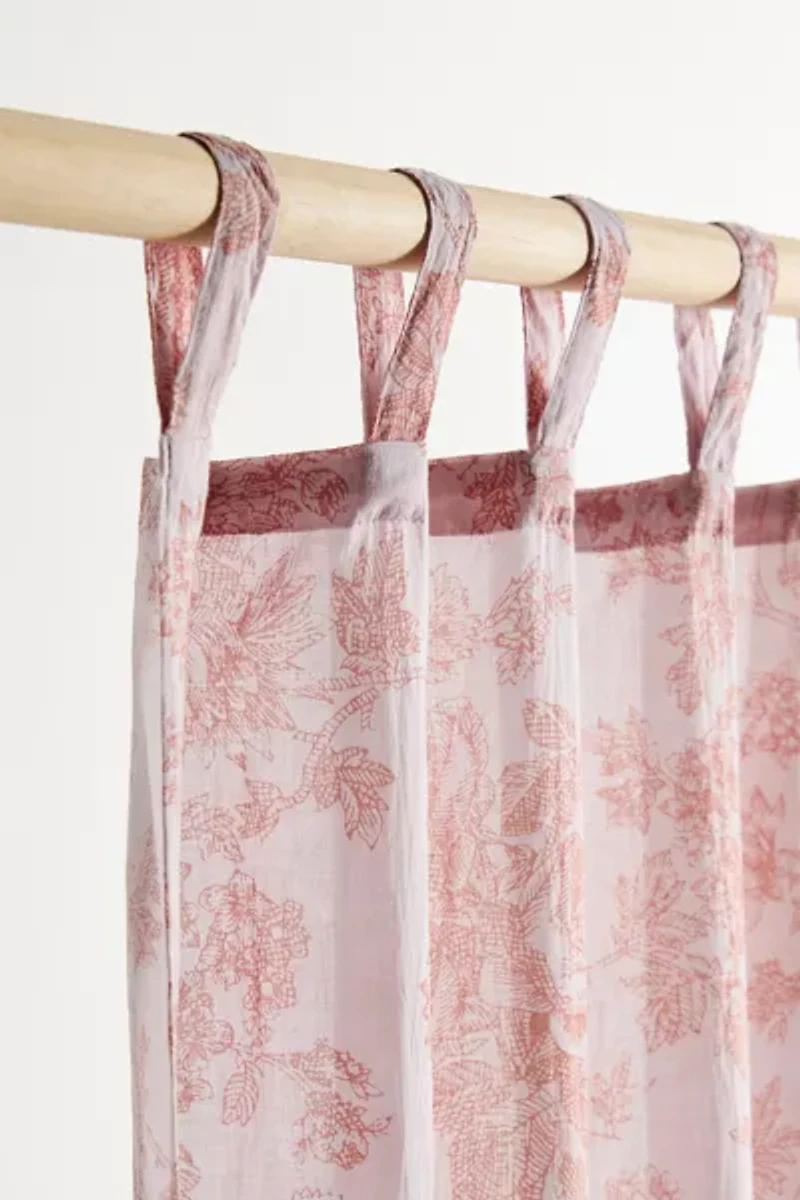 Toile Floral Window Panel