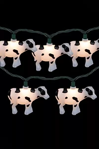 White and Black Cow 6ft String Lights