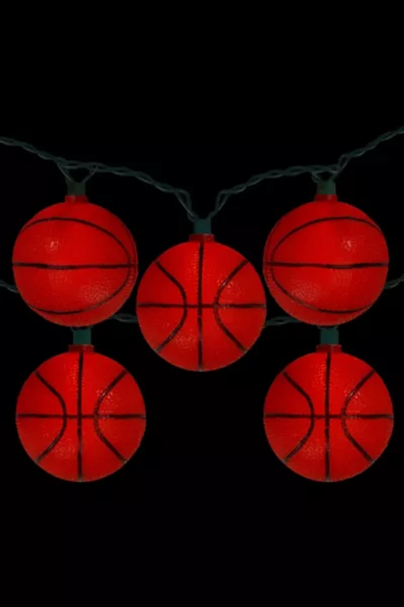 Basketballs 9ft String Lights