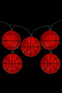 Basketballs 9ft String Lights