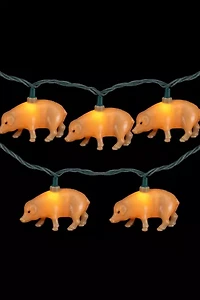 Farm Pigs 6ft String Lights