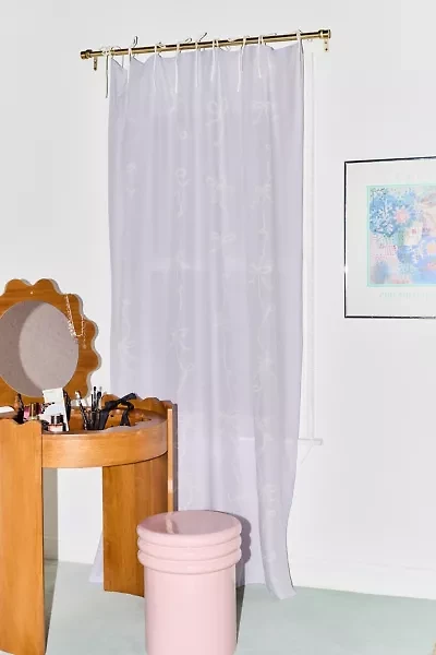 Lacey Bows Semi-Sheer Window Panel