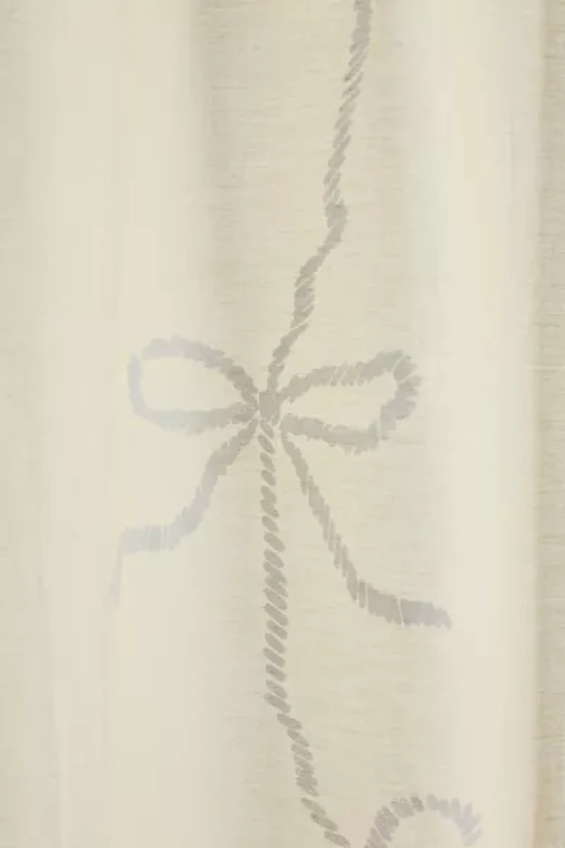 Lacey Bows Semi-Sheer Window Panel
