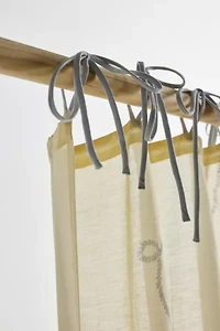Lacey Bows Semi-Sheer Window Panel