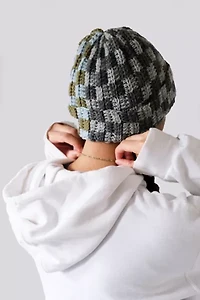 MARVES new york Crochet Checkered Wool Beanie