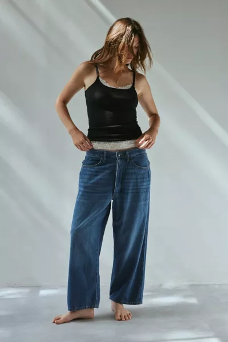 Lee Loose Crop Button Fly Ankle Jean