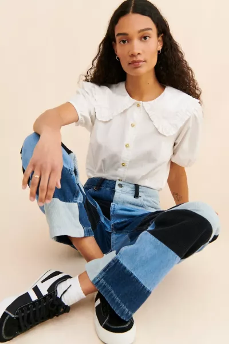 The Ragged Priest Merge Patchwork Dad Jeans