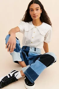 The Ragged Priest Merge Patchwork Dad Jeans