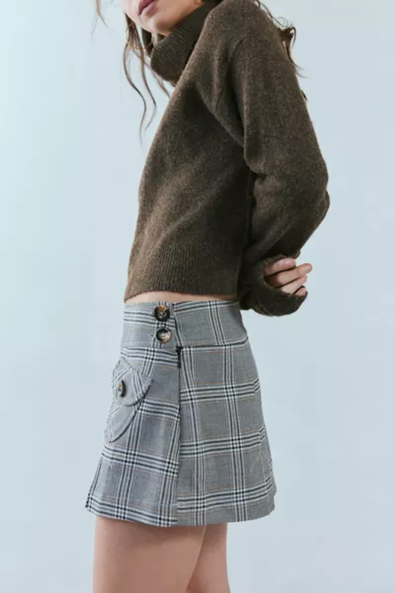 UO Jillian Pleated Micro Mini Skort