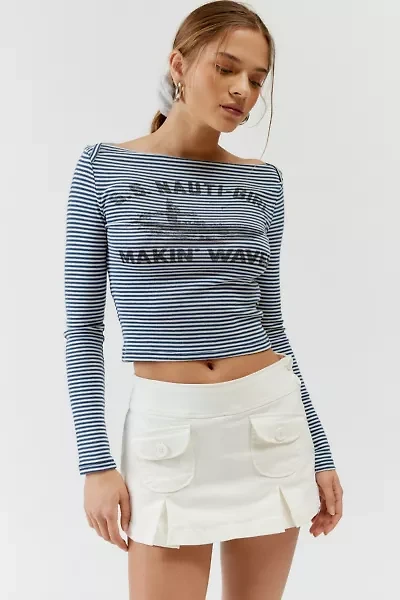 UO Jillian Pleated Micro Mini Skort