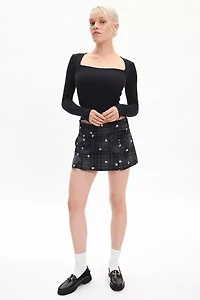 UO Jillian Pleated Micro Mini Skort