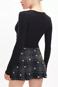 UO Jillian Pleated Micro Mini Skort