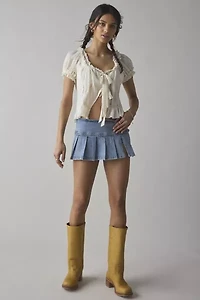 BDG Shaina Belted Denim Micro Mini Skort