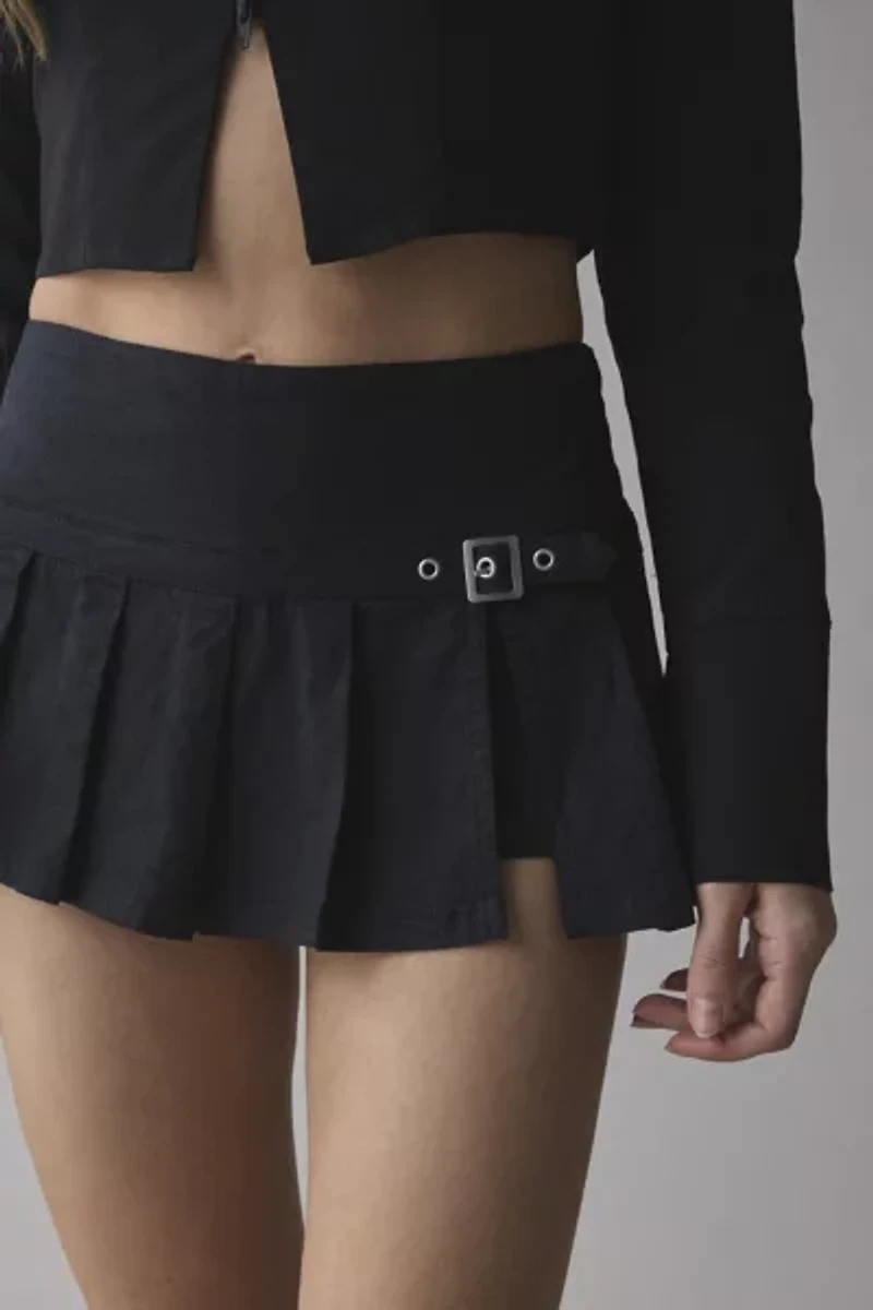 BDG Shaina Belted Linen Micro Mini Skort