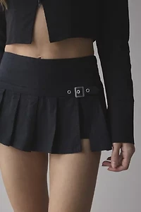 BDG Shaina Belted Linen Micro Mini Skort