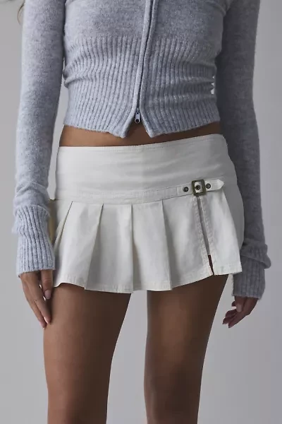 BDG Shaina Belted Linen Micro Mini Skort