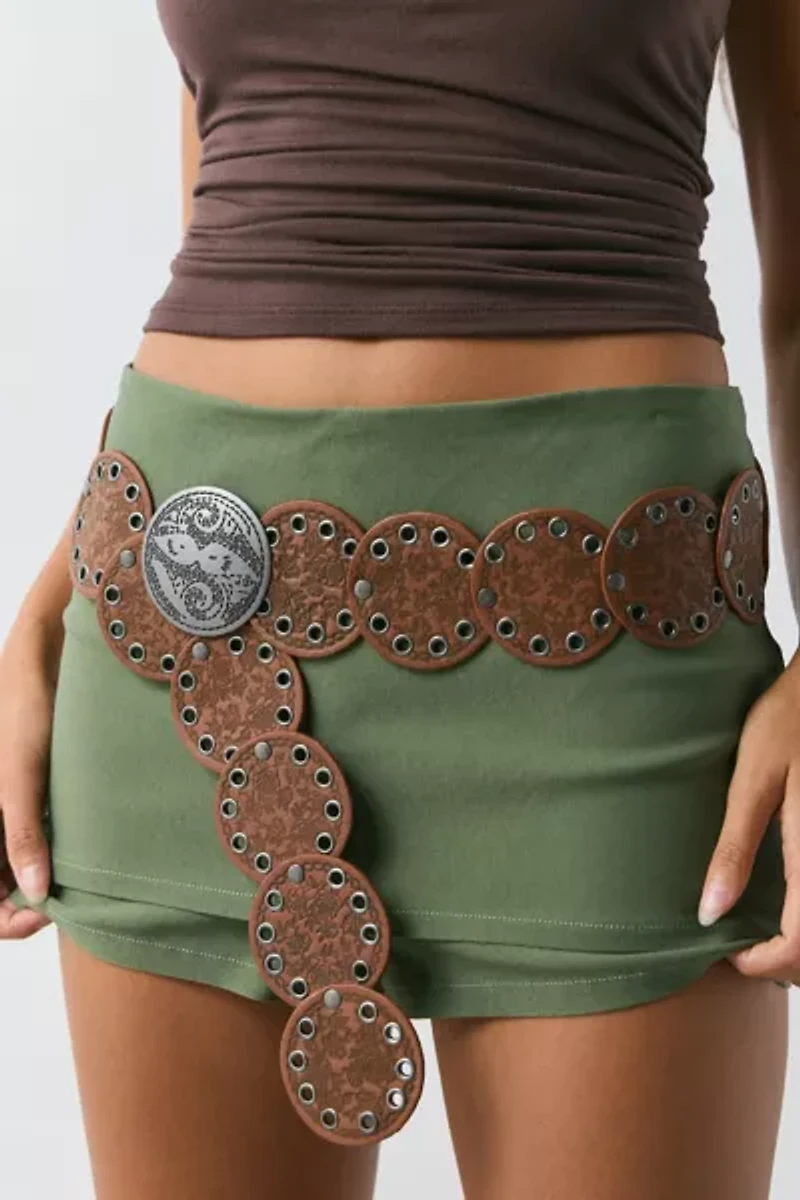 Betty Stamped Leather Western Belt