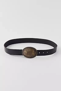 Pax Plate Buckle Leather Belt