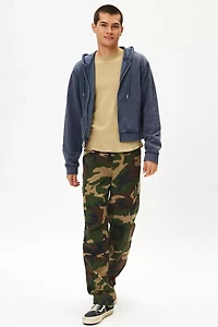 BDG Bonfire Solid Zip-Up Hoodie Sweatshirt