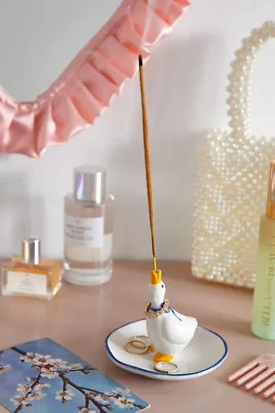 Goose Incense & Ring Holder Dish