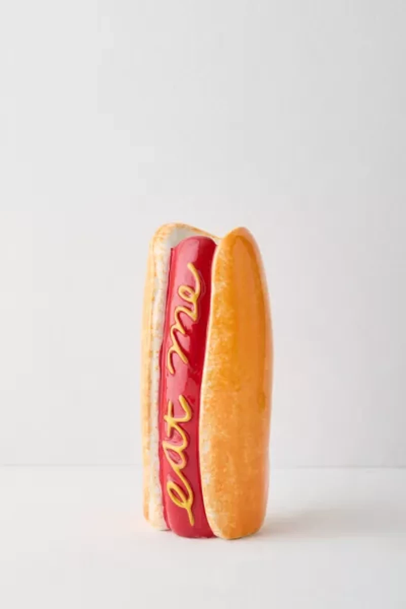 Hot Dog Shaped Ceramic Vase