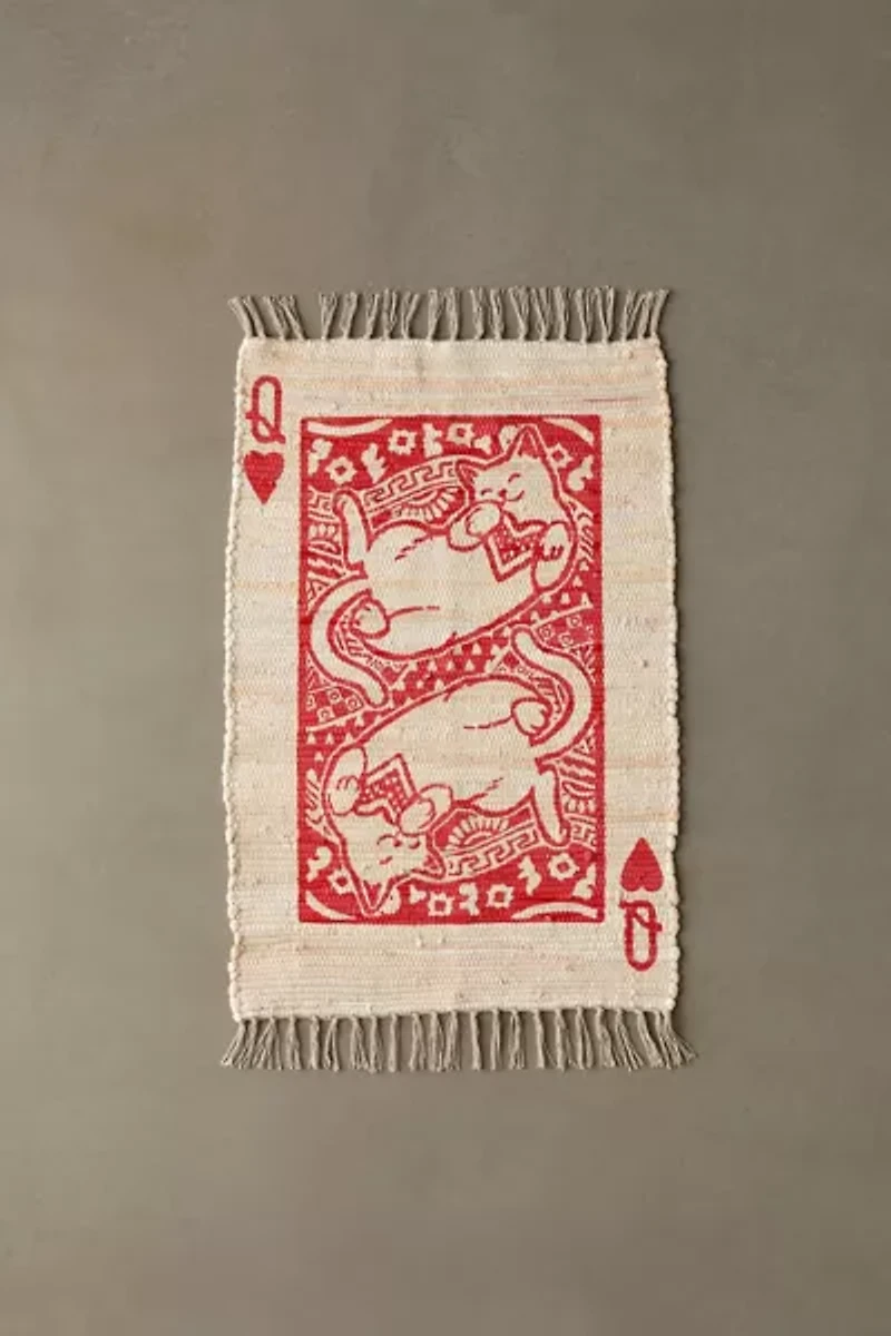 Cat Of Hearts Printed Rug