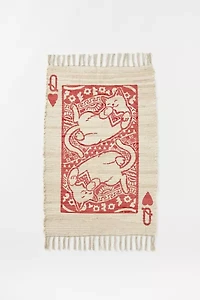 Cat Of Hearts Printed Rug